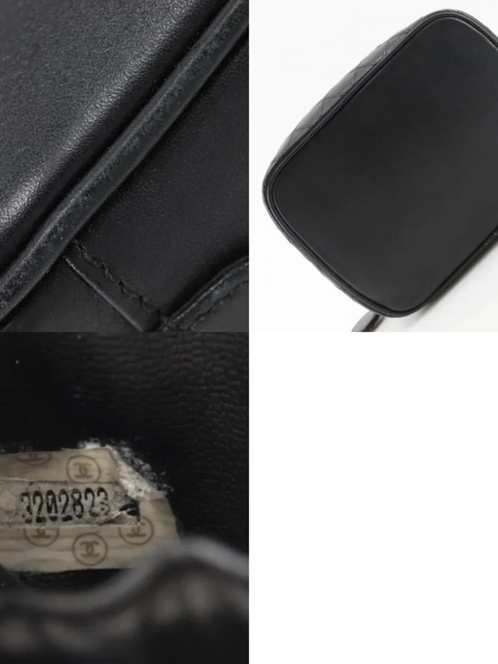 CHANEL Bicolole Vanity Pouch black Calfskin Women